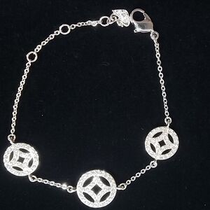 Swarovski Silver Money Coin Bracelet
